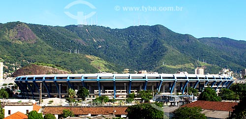  Subject: Journalist Mario Filho Stadium - also known as Maracana - with the Tijuca Massif in the background / Place: Maracana neighborhood - Rio de Janeiro city - Rio de Janeiro state (RJ) - Brazil / Date: 04/2013 