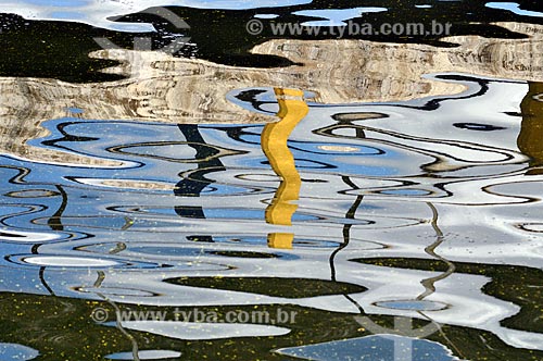  Subject: Reflection in water of the Tiete River / Place: Barbosa city - Sao Paulo state (SP) Brazil / Date: 03/2013 
