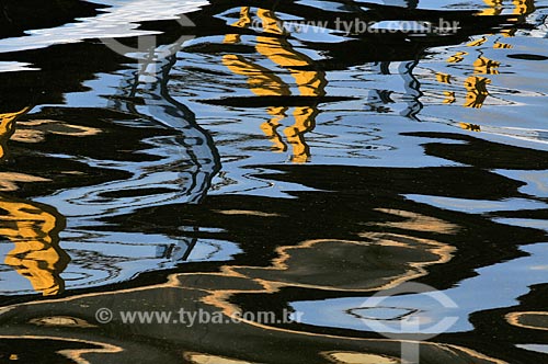  Subject: Reflection in water of the Tiete River / Place: Barbosa city - Sao Paulo state (SP) Brazil / Date: 03/2013 