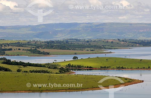  Subject: Dam Peixoto with Canastra Mountain Range in the background / Place: Delfinopolis city - Minas Gerais state (MG) - Brazil / Date: 03/2013 