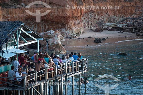  Subject: Tourists in restaurant of stilts in Guarairas Lagoon,also known as the Tibau Lagoon / Place: Pipa District - Tibau do Sul city - Rio Grande do Norte state (RN) - Brazil / Date: 03/2013 