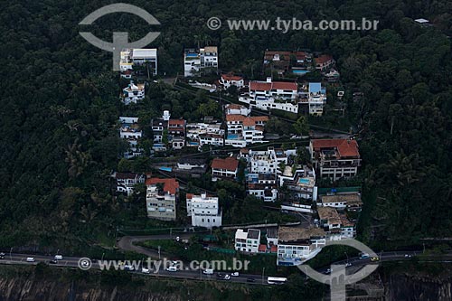  Subject: Aerial view of the Ladeira das Yucas Condominium in Niemeyer Avenue / Place: Sao Conrado neighborhood - Rio de Janeiro city - Rio de Janeiro state (RJ) - Brazil / Date: 05/2012 