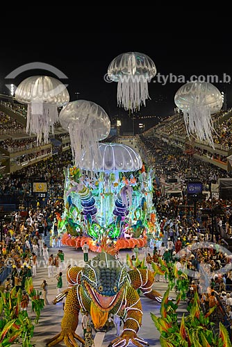  Parade of Gremio Recreativo Escola de Samba Academicos do Grande Rio Samba School - Floats - Plot in 2013 - I love Rio and I will go to fight: Gold black without dispute ... against injustice in defense of Rio  - Rio de Janeiro city - Rio de Janeiro state (RJ) - Brazil