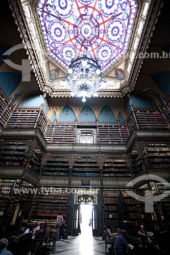  Subject: Inside of Real Gabinete Português de Leitura (Royal Portuguese Reading Room) / Place: Rio de Janeiro city - Rio de Janeiro state (RJ) - Brazil / Date: 06/2013 