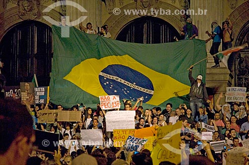  Manifestation known as Free Pass Movement  - Rio de Janeiro city - Rio de Janeiro state (RJ) - Brazil