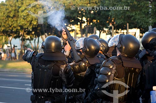  Military Police in Manifestation known as Free Pass Movement  - Rio de Janeiro city - Rio de Janeiro state (RJ) - Brazil