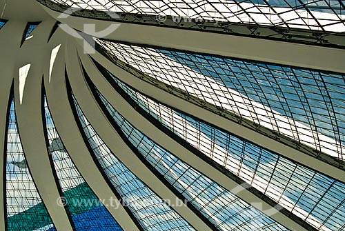  Subject: Inside of Metropolitan Cathedral of Nossa Senhora Aparecida (1958) - also known as Cathedral of Brasilia / Place: Brasilia city - Distrito Federal (Federal District) - Brazil / Date: 04/2010 