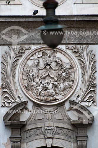  Subject: Detail of the facade of Nossa Senhora da Lapa Mercadores Church (1753) / Place: City center - Rio de Janeiro city - Rio de Janeiro state (RJ) - Brazil / Date: 06/2013 