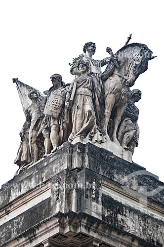  Subject: Sculpture of Tiradentes Palace - headquarters of Legislative Assembly of the State of Rio de Janeiro (ALERJ) / Place: City center - Rio de Janeiro city - Rio de Janeiro state (RJ) - Brazil / Date: 06/2013 