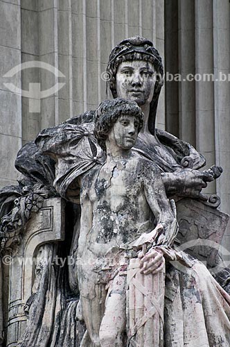  Subject: Sculpture of Tiradentes Palace - headquarters of Legislative Assembly of the State of Rio de Janeiro (ALERJ) / Place: City center - Rio de Janeiro city - Rio de Janeiro state (RJ) - Brazil / Date: 06/2013 
