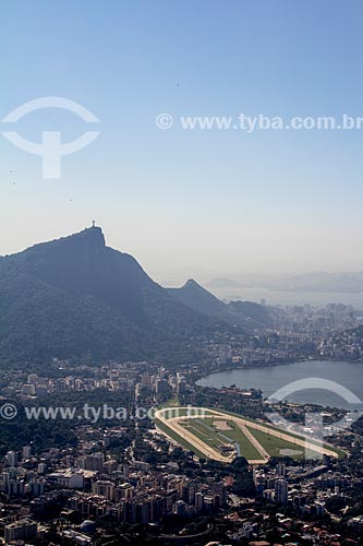  Subject: View of Gavea neighborhood, part of Rodrigo de Freitas Lagoon and Corcovado Mountain in the background / Place: Rio de Janeiro city - Rio de Janeiro state (RJ) - Brazil / Date: 07/2013 