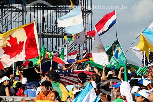  Subject: Pilgrims during the World Youth Day (WYD) / Place: Copacabana neighborhood - Rio de Janeiro city - Rio de Janeiro state (RJ) - Brazil / Date: 07/2013 