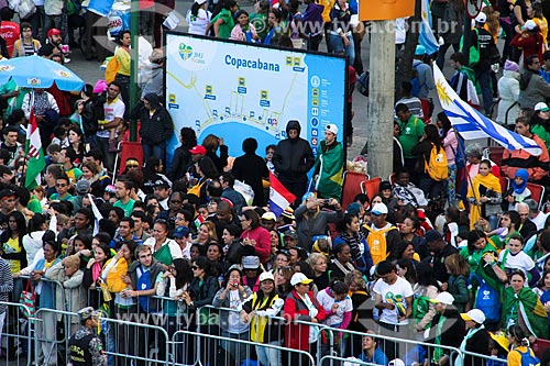  Subject: Pilgrims during the World Youth Day (WYD) / Place: Copacabana neighborhood - Rio de Janeiro city - Rio de Janeiro state (RJ) - Brazil / Date: 07/2013 