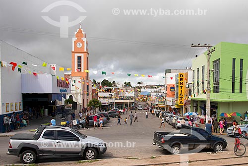  Subject: Commerce and Matriz Nossa Senhora do Livramento Church / Place: Arcoverde city - Pernambuco state (PE) - Brazil / Date: 06/2013 