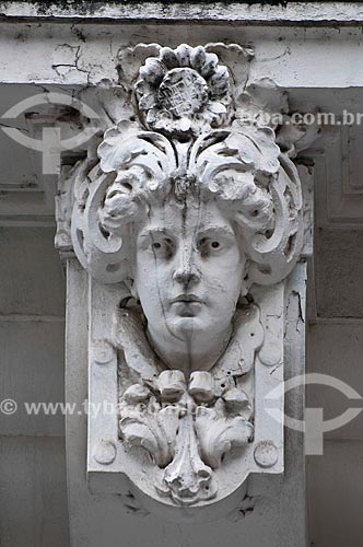  Subject: Detail of the facade of Chaves Building / Place: Porto Alegre city - Rio Grande do Sul state (RS) - Brazil / Date: 07/2013 