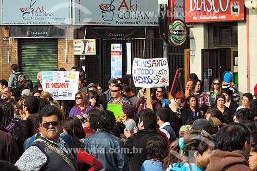  Subject: Demonstration against transgenics and Monsanto / Place: Santiago city - Chile - South America / Date: 05/2013 