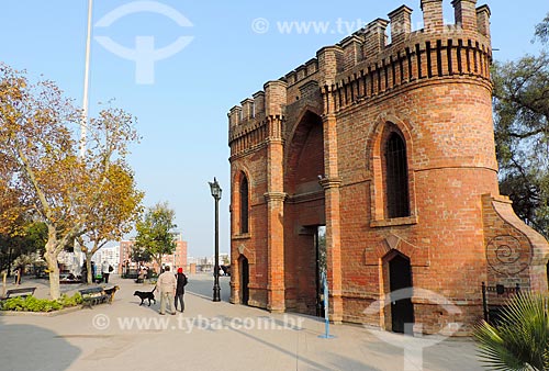  Subject: Portal of Terraza Caupolicán (Caupolican Terrace) at Cerro Santa Lucia (Santa Lucia Hill) / Place: Santiago city - Chile - South America / Date: 05/2013 