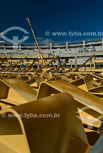  Subject: Reform Journalist Mario Filho Stadium - also known as Maracana - metal structure that sustains the bleachers / Place: Maracana neighborhood - Rio de Janeiro city - Rio de Janeiro state (RJ) - Brazil / Date: 01/2013 