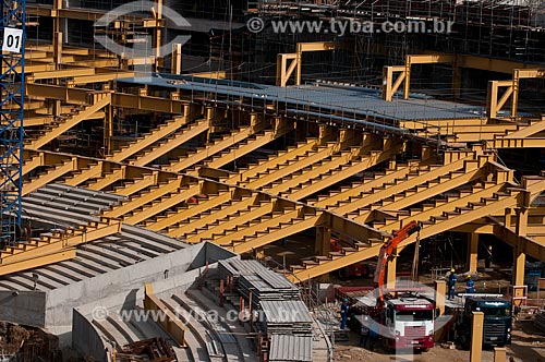  Subject: Reform Journalist Mario Filho Stadium - also known as Maracana - metal structure that sustains the bleachers / Place: Maracana neighborhood - Rio de Janeiro city - Rio de Janeiro state (RJ) - Brazil / Date: 01/2013 