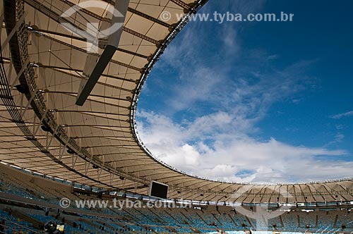  Subject: Reform Journalist Mario Filho Stadium - also known as Maracana - stadium roof / Place: Maracana neighborhood - Rio de Janeiro city - Rio de Janeiro state (RJ) - Brazil / Date: 04/2013 