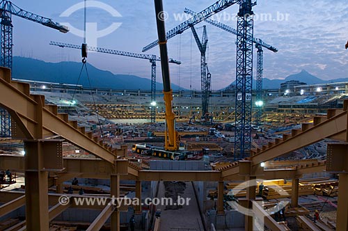  Subject: Reform Journalist Mario Filho Stadium - also known as Maracana - metal structure that sustains the bleachers / Place: Maracana neighborhood - Rio de Janeiro city - Rio de Janeiro state (RJ) - Brazil / Date: 07/2012 
