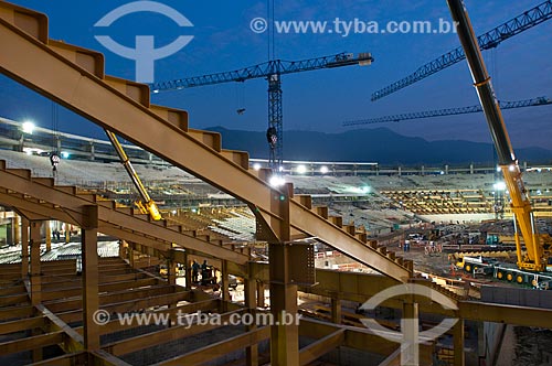  Subject: Reform Journalist Mario Filho Stadium - also known as Maracana - metal structure that sustains the bleachers / Place: Maracana neighborhood - Rio de Janeiro city - Rio de Janeiro state (RJ) - Brazil / Date: 07/2012 