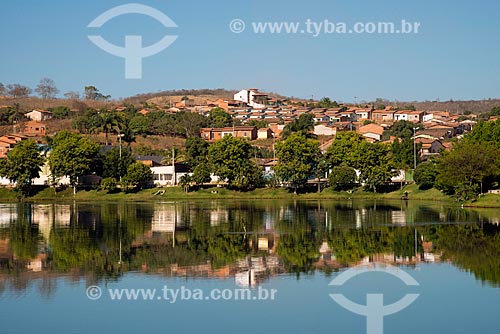  Subject: Sao Desiderio Dam with the city in the background / Place: Sao Desiderio city - Bahia state (BA) - Brazil / Date: 07/2013 