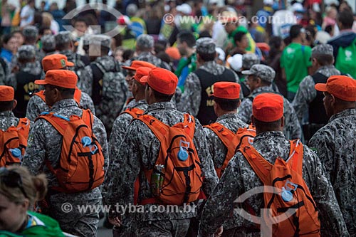  Subject: Police of National Force at World Youth Day (WYD) / Place: Copacabana neighborhood - Rio de Janeiro city - Rio de Janeiro state (RJ) - Brazil / Date: 07/2013 