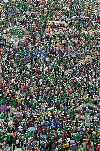  Subject: Pilgrims on Copacabana Beach during the World Youth Day (WYD) / Place: Copacabana neighborhood - Rio de Janeiro city - Rio de Janeiro state (RJ) - Brazil / Date: 07/2013 