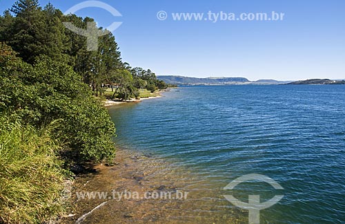  Subject: Jaguara Dam - boundary between Sao Paulo and Minas Gerais states / Place: Rifaina city - Sao Paulo state (SP) - Brazil / Date: 07/2013 