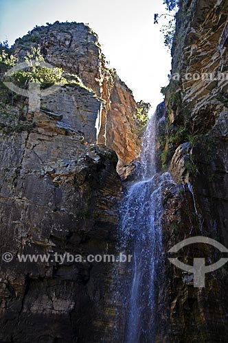  Subject: Waterfall at canyons of Furnas Dam / Place: Capitolio city - Minas Gerais state (MG) - Brazil / Date: 07/2013 