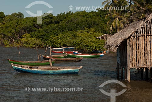  Subject: Canoes at Preguicas River - Mandancaru Village / Place: Barreirinhas city - Maranhao state (MA) - Brazil / Date: 07/2010 