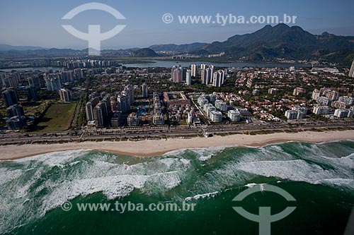  Subject: Aerial photo of Barra da Tijuca Beach with Tijuca Lagoon in the background / Place: Barra da Tijuca neighborhood - Rio de Janeiro city - Rio de Janeiro state (RJ) - Brazil / Date: 04/2011 