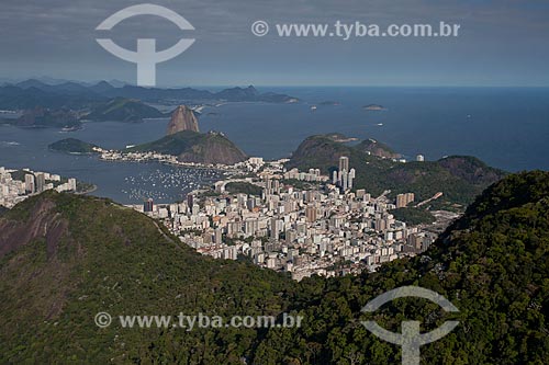  Subject: Aerial photo of Botafogo neighborhood with the Sugar Loaf in the background / Place: Botafogo neighborhood - Rio de Janeiro city - Rio de Janeiro state (RJ) - Brazil / Date: 04/2011 