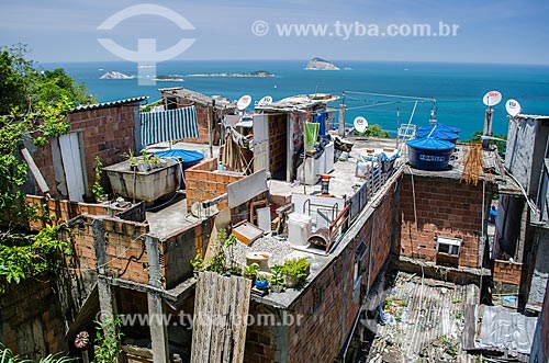  Subject: Houses in Vidigal Slum / Place: Vidigal neighborhood - Rio de Janeiro city - Rio de Janeiro state (RJ) - Brazil / Date: 11/2013 