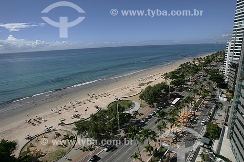  Aerial photo of boardwalk at Boa Viagem Beach  - Recife city - Pernambuco state (PE) - Brazil
