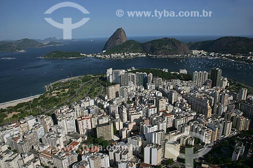  Aerial photo of Flamengo neighborhood with the Sugar Loaf in the background  - Rio de Janeiro city - Rio de Janeiro state (RJ) - Brazil