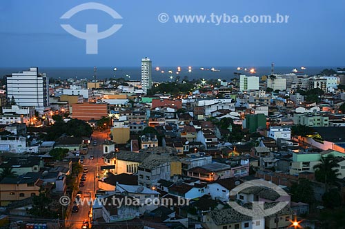 Panoramic view of Macae city with pusher of ships in the background - Macae city - Rio de Janeiro state (RJ) - Brazil