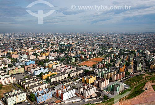  Subject: Aerial view of housing estate in the Itaquera neighborhood / Place: Sao Paulo city - Sao Paulo state (SP) - Brazil / Date: 10/2013 