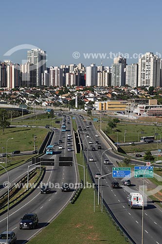  View of the Ring Road with Jardim  Aquarius in the background  - Sao Jose dos Campos city - Sao Paulo state (SP) - Brazil