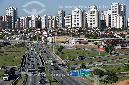  View of the Ring Road with Jardim  Aquarius in the background  - Sao Jose dos Campos city - Sao Paulo state (SP) - Brazil