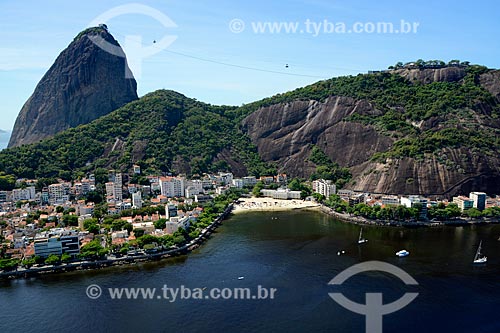  Subject: Aerial photo of Urca Beach with the Sugar Loaf in the background / Place: Urca neighborhood - Rio de Janeiro city - Rio de Janeiro state (RJ) - Brazil / Date: 11/2013 