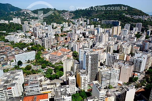  Subject: Aerial photo of Laranjeiras neighborhood with Tavares Bastos Slum in the background / Place: Laranjeiras neighborhood - Rio de Janeiro city - Rio de Janeiro state (RJ) - Brazil / Date: 11/2013 