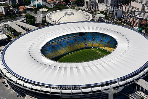  Subject: Aerial photo of Journalist Mario Filho Stadium (1950) - also known as Maracana - Gilberto Cardoso Gymnasium (1954) - also known as Maracanazinho Gymnasium / Place: Maracana neighborhood - Rio de Janeiro city - Rio de Janeiro state (RJ) - Br 