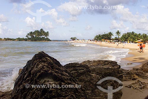  Subject: View of 2nd Beach with the Saudade Island in the background / Place: Cairu city - Bahia state (BA) - Brazil / Date: 04/1991 