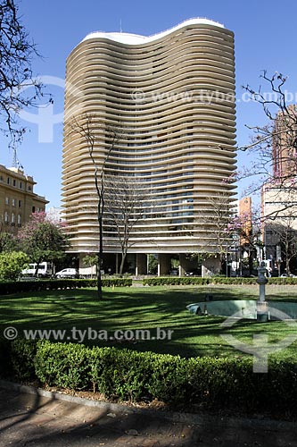  Subject: View of Niemeyer Building (1955) from Liberdade Square (Liberty Square) / Place: Belo Horizonte city - Minas Gerais state (MG) - Brazil / Date: 08/2013 