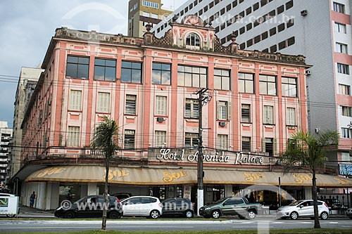  Subject: Facade of Hotel Avenida Palace (1931) / Place: Santos city - Sao Paulo state (SP) - Brazil / Date: 12/2013 