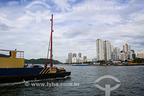  Subject: General view of Santos city littoral from the sea / Place: Sao Vicente city - Sao Paulo state (SP) - Brazil / Date: 12/2013 