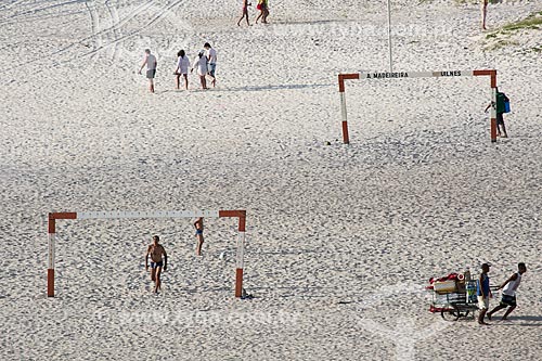  Subject: Soccer field of sand - Grande Beach (Big Beach) / Place: Arraial do Cabo city - Rio de Janeiro state (RJ) - Brazil / Date: 01/2014 