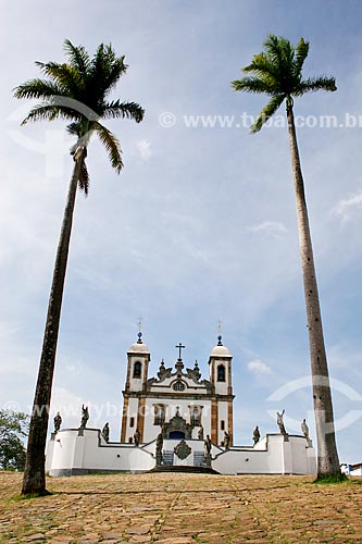  Subject: View of the Sanctuary of Bom Jesus de Matosinhos and the twelve prophets / Place: Congonhas city - Minas Gerais state (MG) - Brazil / Date: 12/2007 